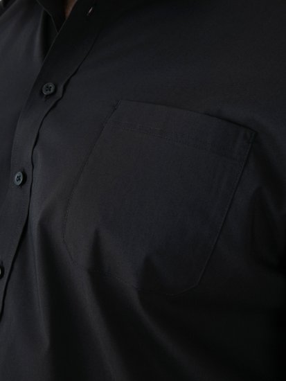 D555 Lucas Dėmėms Atsparūs Nelyginami Tamprūs Marškiniai Trumpomis Rankovėmis Juodi - Marškiniai - Marškiniai - 2XL-8XL