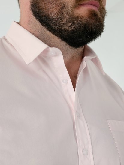 D555 Lucas Dėmėms Atsparūs Nelyginami Tamprūs Marškiniai Trumpomis Rankovėmis Rožiniai - Marškiniai - Marškiniai - 2XL-8XL