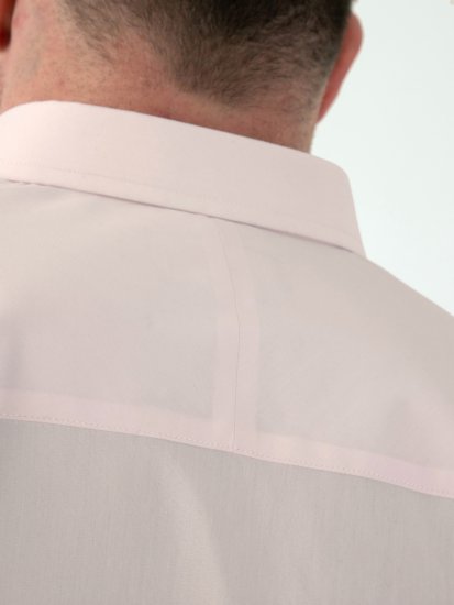 D555 Lucas Dėmėms Atsparūs Nelyginami Tamprūs Marškiniai Trumpomis Rankovėmis Rožiniai - Marškiniai - Marškiniai - 2XL-8XL