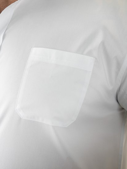 D555 Lucas Dėmėms Atsparūs Nelyginami Tamprūs Marškiniai Trumpomis Rankovėmis Balti - Marškiniai - Marškiniai - 2XL-8XL