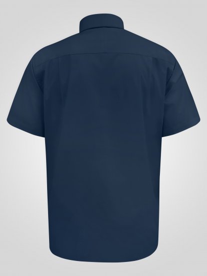 D555 Lucas Dėmėms Atsparūs Nelyginami Tamprūs Marškiniai Trumpomis Rankovėmis Tamsiai Mėlyni - Marškiniai - Marškiniai - 2XL-8XL