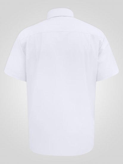 D555 Lucas Dėmėms Atsparūs Nelyginami Tamprūs Marškiniai Trumpomis Rankovėmis Balti - Marškiniai - Marškiniai - 2XL-8XL