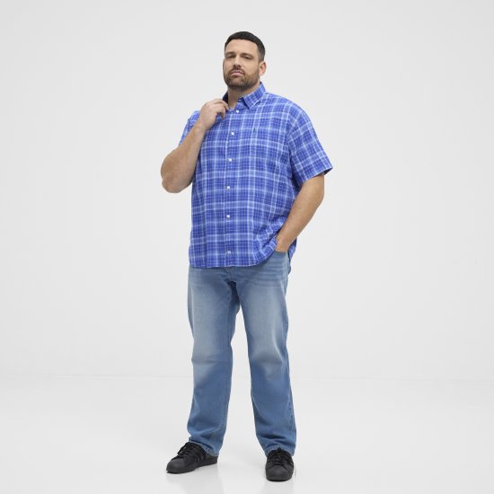 North Latitude 51145 Checked Short Sleeve Shirt Cobolt Blue - Marškiniai trumpomis rankovėmis - Marškiniai trumpomis rankovėmis