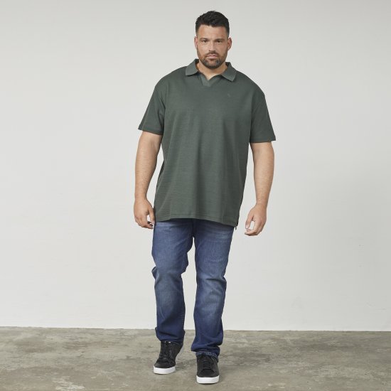 North Latitude 61346 Polo su V formos Iškirpte Tamsiai Žalia - Polo marškinėliai - Polo marškinėliai - 2XL-8XL