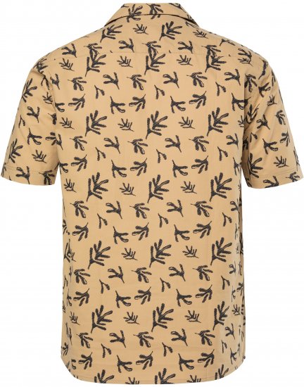 JP1880 Boxy Cuba Short Sleeve Shirt Camel - Marškiniai - Marškiniai - 2XL-8XL