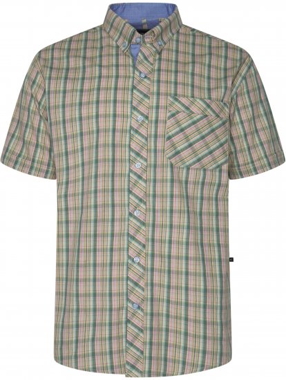 Kam Jeans 6371 Checked Short Sleeve Shirt Multicolored - Marškiniai - Marškiniai - 2XL-8XL
