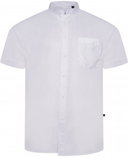 Kam Jeans P020 Premium Short Sleeve Oxford Shirt White - Marškiniai - Marškiniai - 2XL-8XL