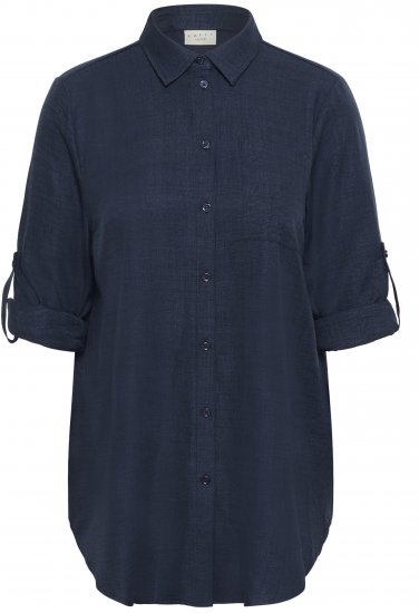 Kaffe Curve Ellie Shirt Tunic Moon Indigo Blue - Tunikos - 
