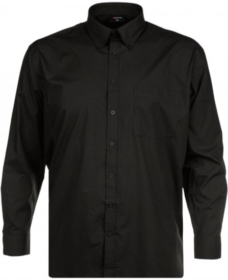 Espionage SH150 Plain Long Sleeve Shirt Black - Marškiniai - Marškiniai - 2XL-8XL