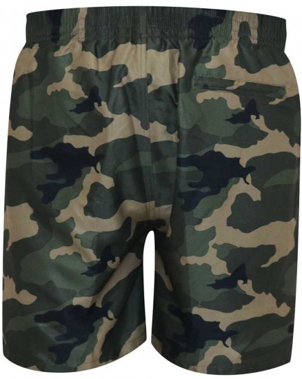 D555 Kody Camo Printed Swimshorts Khaki - Maudymosi šortai - Didelio dydžio vyriški maudymosi šortai