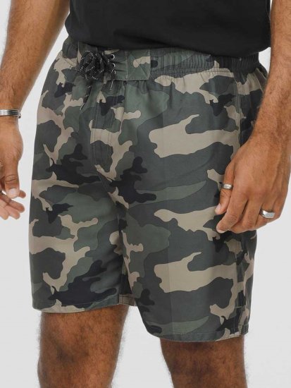 D555 Kody Camo Printed Swimshorts Khaki - Maudymosi šortai - Didelio dydžio vyriški maudymosi šortai