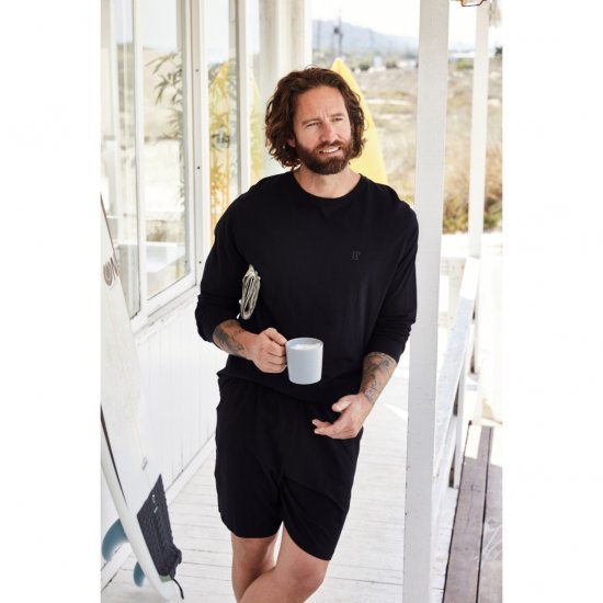 JP1880 Shorts Elastic Waistband Black - Šortai - Šortai - W40-W60