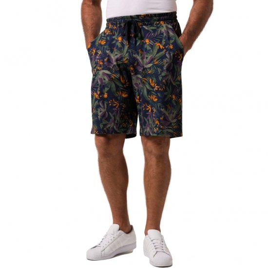 JP1880 Bermuda Shorts Floral All-over Print Navy - Šortai - Šortai - W40-W60