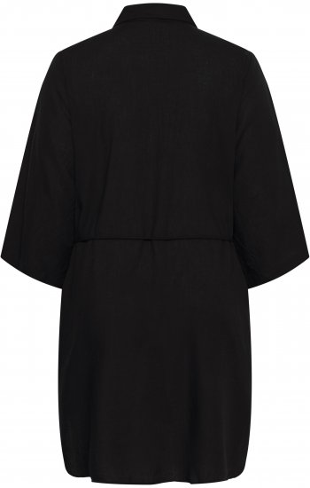 Kaffe Curve Mille Short Shirt Dress Black Deep - Mini suknelės - 