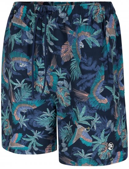 Espionage SW100 Bird Print Swimshorts Blue - Maudymosi šortai - Didelio dydžio vyriški maudymosi šortai