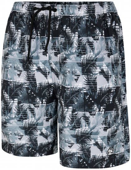 Espionage SW104 Mono Print Cargo Swimshorts Black - Maudymosi šortai - Didelio dydžio vyriški maudymosi šortai