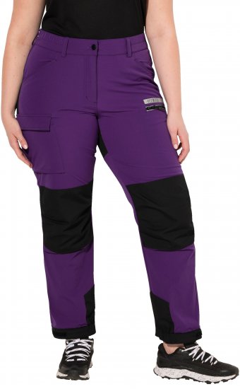 Ulla Popken HYPRAR Multifunctional Durable Inset Trekking Pants Plum - Džinsai & Kelnės Didelėse Dydžiuose – Plus Size - 