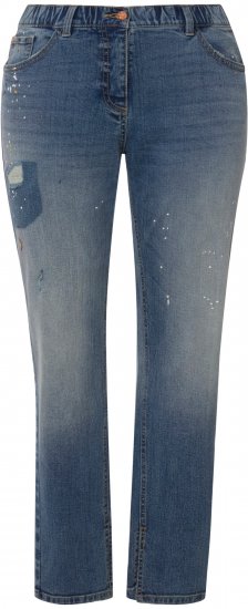 Ulla Popken Sequined Velvet Comfort Waist Pants Grey - Džinsai & Kelnės Didelėse Dydžiuose – Plus Size - 