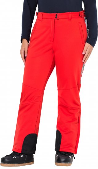 Ulla Popken Softshell Trousers Waterproof Zip Pockets Snow Gaiters Salsa - Džinsai & Kelnės Didelėse Dydžiuose – Plus Size - 