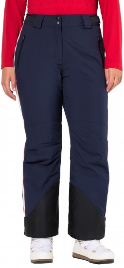 Ulla Popken Performance Trousers Waterproof Zip Pockets Snow Gaiter Navy - Džinsai & Kelnės Didelėse Dydžiuose – Plus Size - 