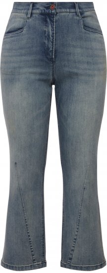 Ulla Popken Splatter Painted Jeans Washed Blue Denim - Džinsai & Kelnės Didelėse Dydžiuose – Plus Size - 