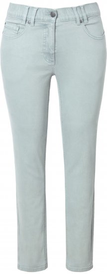Ulla Popken Slim Leg Light Wash Jeans Light Moss Light Moss Green - Džinsai & Kelnės Didelėse Dydžiuose – Plus Size - 