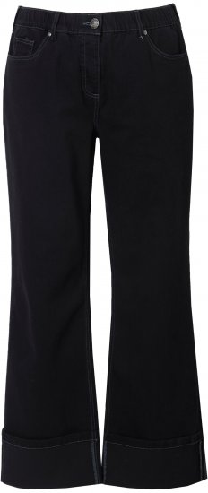 Ulla Popken Flared Leg Jeans Black - Džinsai & Kelnės Didelėse Dydžiuose – Plus Size - 