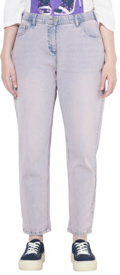 Ulla Popken Dyed Stretch Fit Boyfriend Jeans Light Light Blue Denim - Džinsai & Kelnės Didelėse Dydžiuose – Plus Size - 
