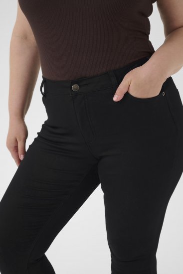 Kaffe Curve Lena Slim Jeans Black Deep - Džinsai - 