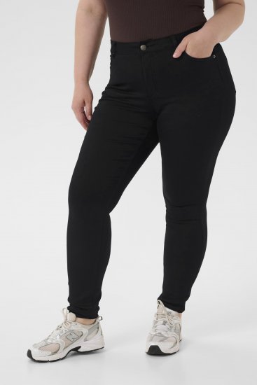 Kaffe Curve Lena Slim Jeans Black Deep - Džinsai - 