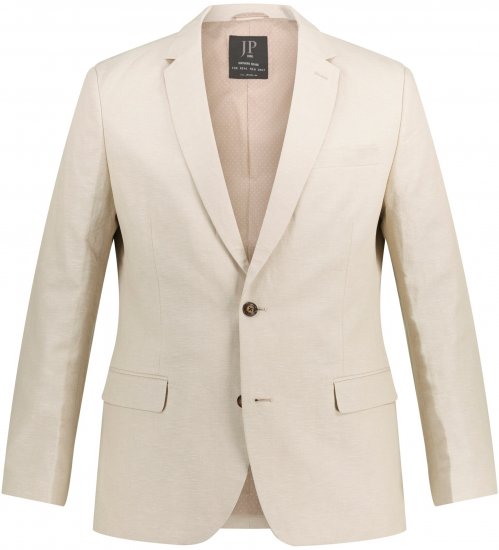 JP1880 Kos Linen Blend Jacket Sand - Kostiumai ir švarkai - Didelio dydžio kostiumai ir švarkai