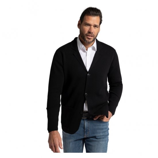 JP1880 Jacket Business Flexnamic Milano Black - Kostiumai ir švarkai - Didelio dydžio kostiumai ir švarkai