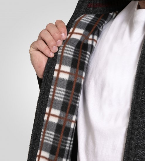 D555 Dereham 2 Knitted Sweater with Zipper Charcoal Marl - Megztiniai ir džemperiai - Megztiniai ir Džemperiai - 2XL-14XL