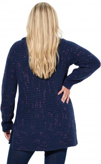Ulla Popken Space Yarn Oversized Turtleneck Sweater Blue - Megztiniai ir džemperiai - 