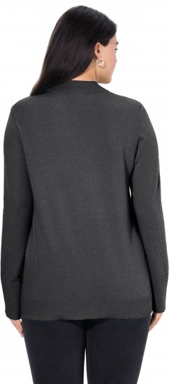 Ulla Popken Long Sleeves Mock Turtleneck Sweater Charcoal Grey Melange - Megztiniai ir džemperiai - 