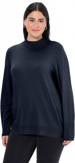 Ulla Popken Long Sleeves Mock Turtleneck Sweater Navy - Megztiniai ir džemperiai - 