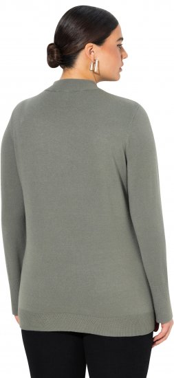 Ulla Popken Long Sleeves Mock Turtleneck Sweater Grey - Megztiniai ir džemperiai - 