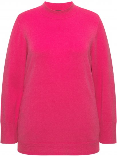 Ulla Popken Long Sleeves Mock Turtleneck Sweater Red Pink - Megztiniai ir džemperiai - 