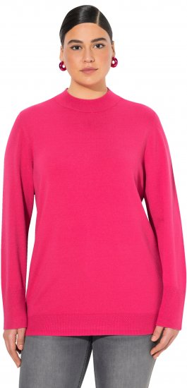 Ulla Popken Long Sleeves Mock Turtleneck Sweater Red Pink - Megztiniai ir džemperiai - 
