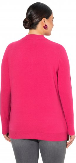 Ulla Popken Long Sleeves Mock Turtleneck Sweater Red Pink - Megztiniai ir džemperiai - 