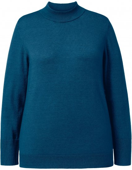 Ulla Popken Long Sleeves Mock Turtleneck Sweater Emerald Green - Megztiniai ir džemperiai - 