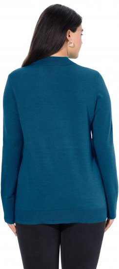 Ulla Popken Long Sleeves Mock Turtleneck Sweater Emerald Green - Megztiniai ir džemperiai - 