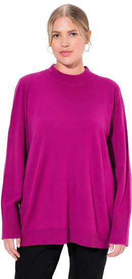Ulla Popken Long Sleeves Mock Turtleneck Sweater Berry - Megztiniai ir džemperiai - 