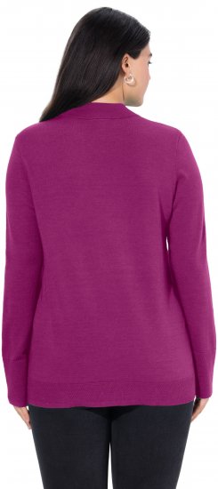 Ulla Popken Long Sleeves Mock Turtleneck Sweater Berry - Megztiniai ir džemperiai - 