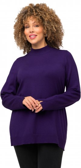 Ulla Popken Long Sleeves Mock Turtleneck Sweater Deep Violet - Megztiniai ir džemperiai - 