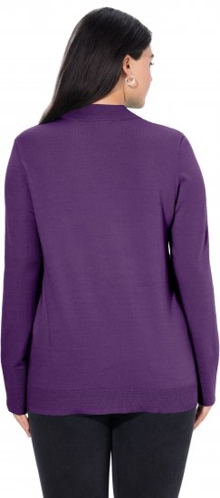 Ulla Popken Long Sleeves Mock Turtleneck Sweater Deep Violet - Megztiniai ir džemperiai - 