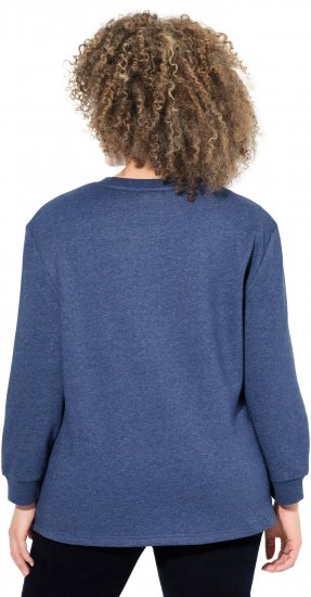 Ulla Popken Sequined Neck Long Sleeve Sweatshirt Ink Blue - Megztiniai ir džemperiai - 