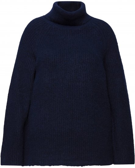 Ulla Popken Ribbed Knit Turtleneck Sweater Navy - Megztiniai ir džemperiai - 