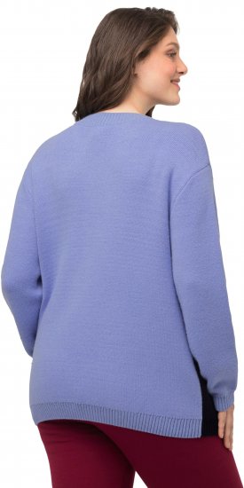Ulla Popken Long Sleeve Knit Mountain Range Sweater Bright Purple - Megztiniai ir džemperiai - 