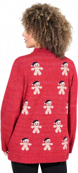 Ulla Popken Gingerbread Men Sweater Salsa Red - Megztiniai ir džemperiai - 